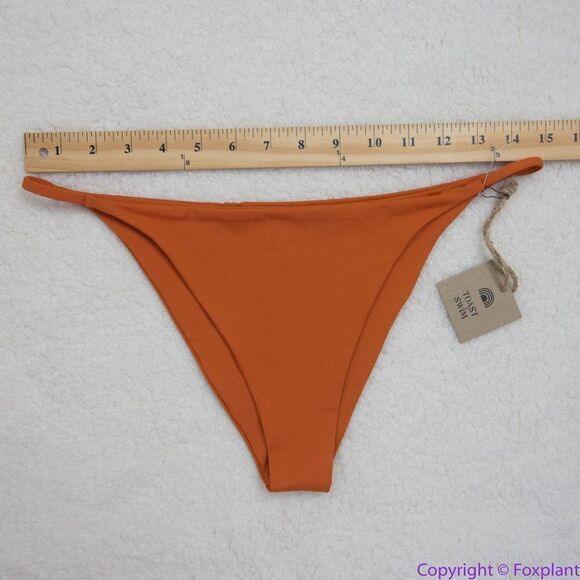 NEW Toast Swim Free People String‎ Bikini Bottom in rusty red, XL - Picture 5 of 13